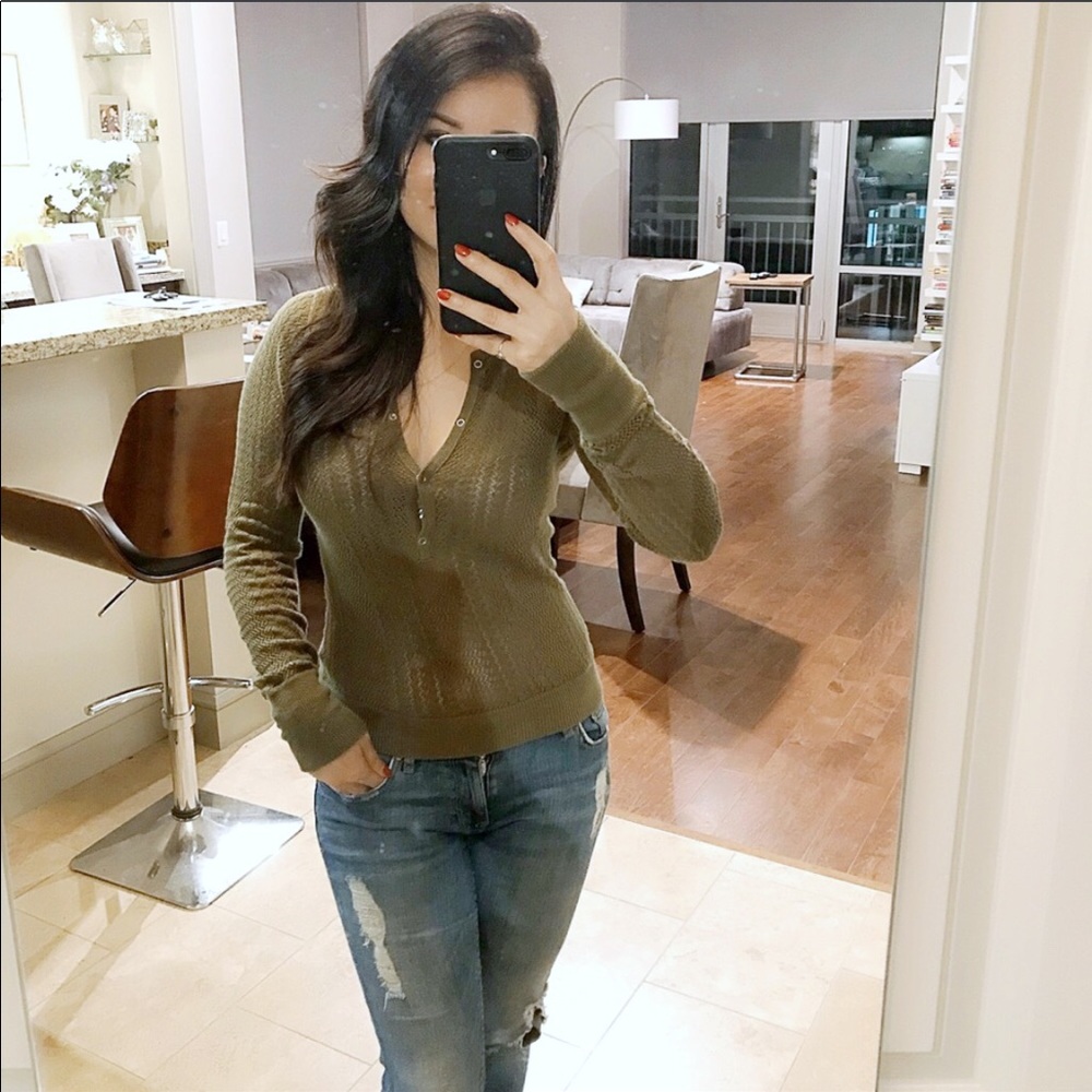 American Eagle Outfitters Knit Henley